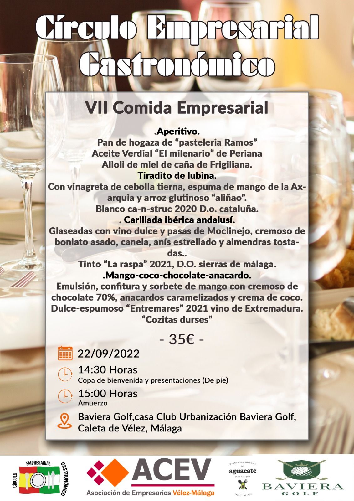 Convocatoria Círculo gastronómico empresarial.