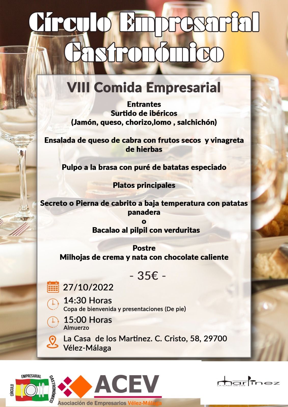 Octavo certamen del círculo gastronómico empresarial de la ACEV.